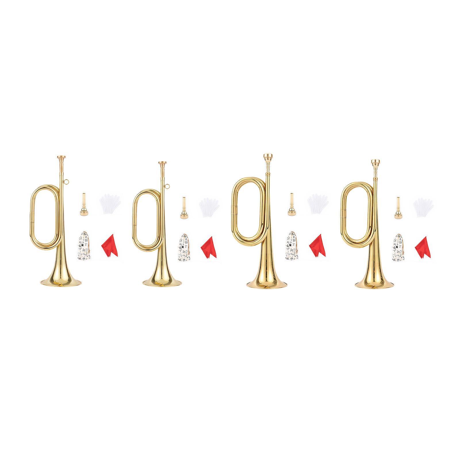 Musical Instrument Bugle - Trompete Profissional de Latão para Prática