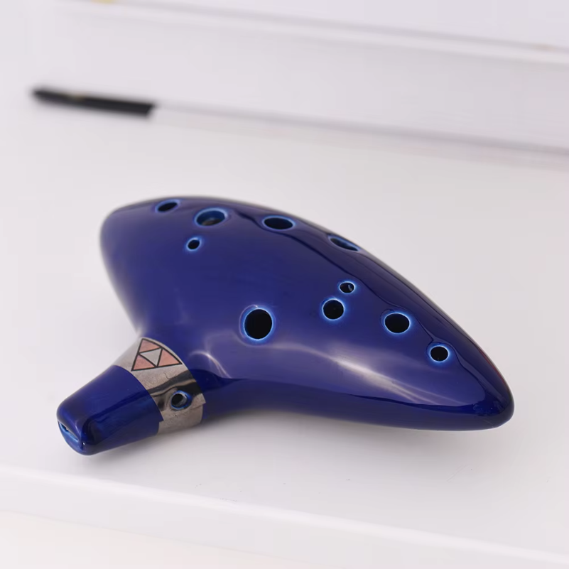 Song With Musical Instrument - Ocarina de 12 furos em cerâmica,
