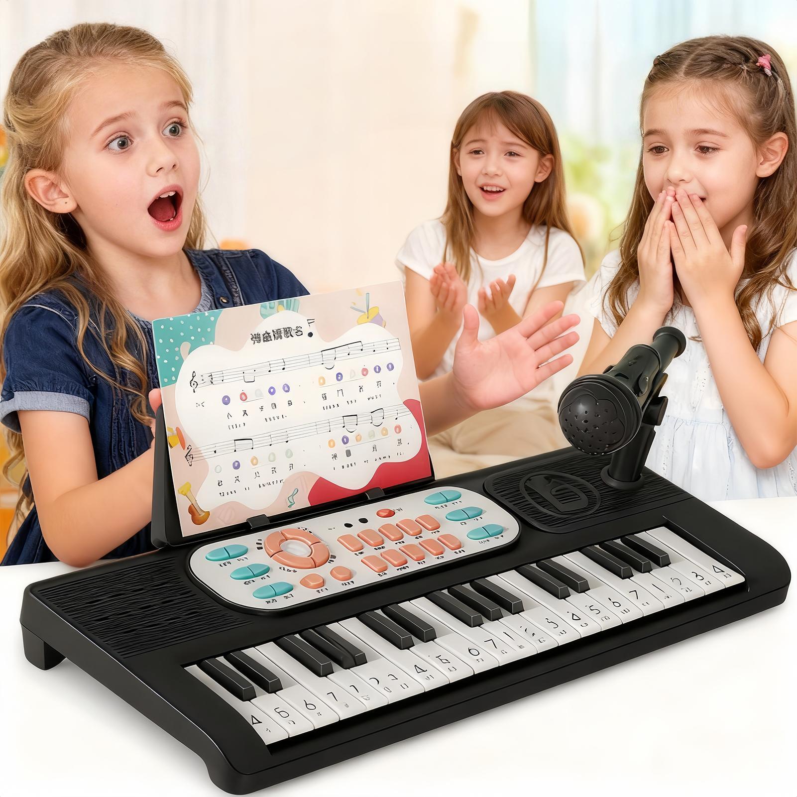 Song With Musical Instrument - Crianças piano elétrico 37 teclado do