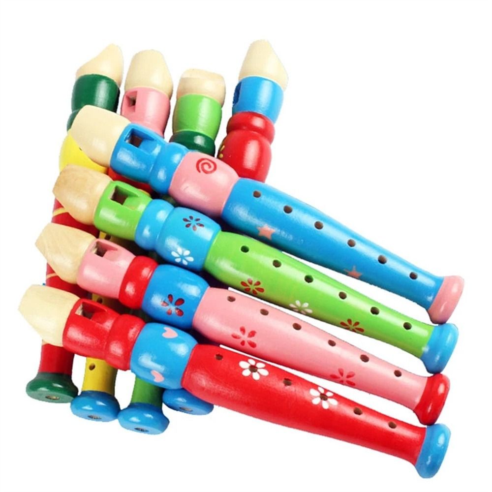 Musical Instrument Recorder - Flauta de Madeira Colorida para Crianças,