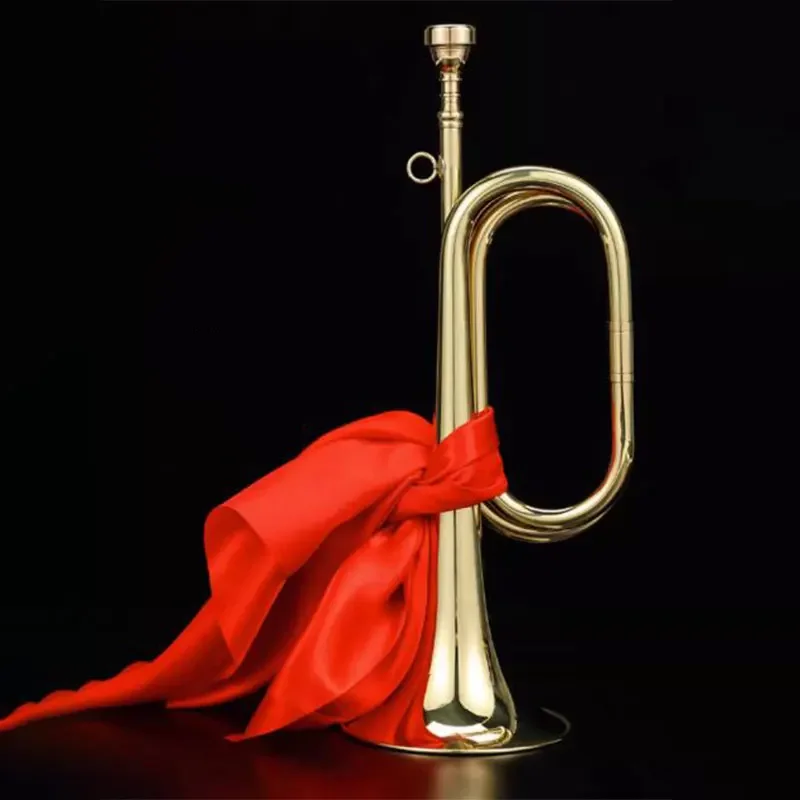 Musical Instrument Bugle - Trompete de latão para crianças iniciantes,