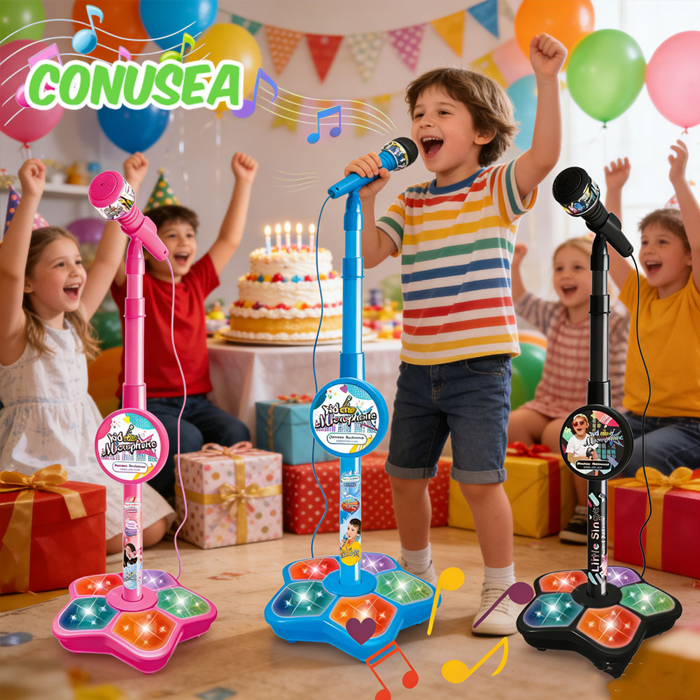 Song With Musical Instrument - Crianças microfone brinquedos com suporte guitarra