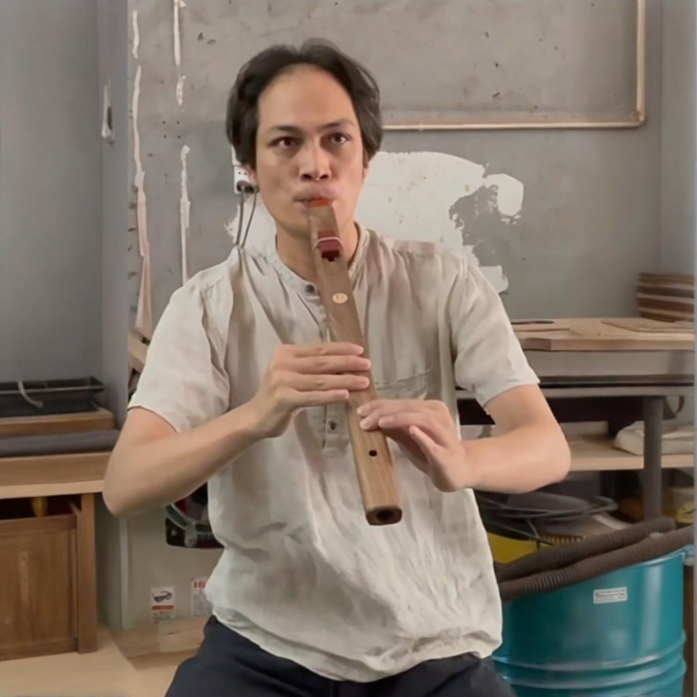 Musical Instrument Recorder - Flauta Vertical de Madeira com Tons
