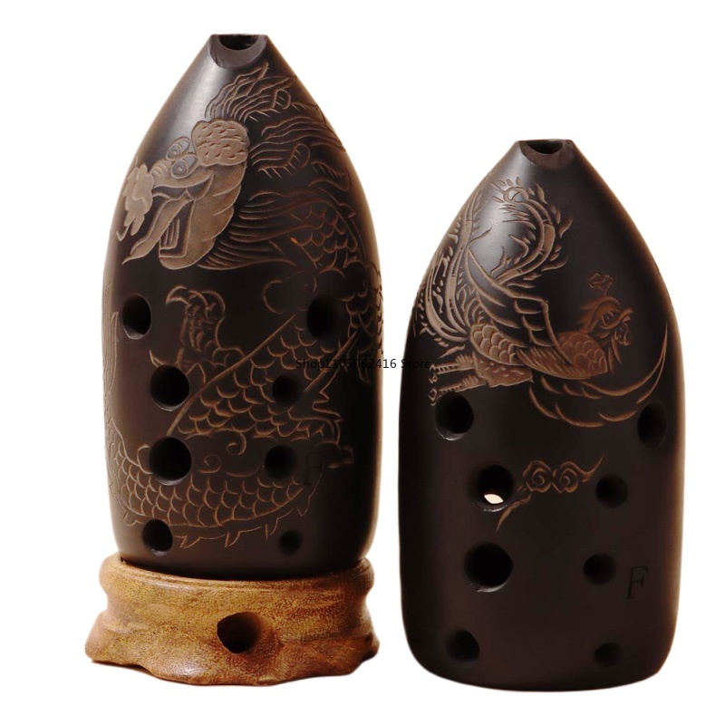 Musical Instrument Xun - 8/10 buracos chinês antigo xun cerâmica