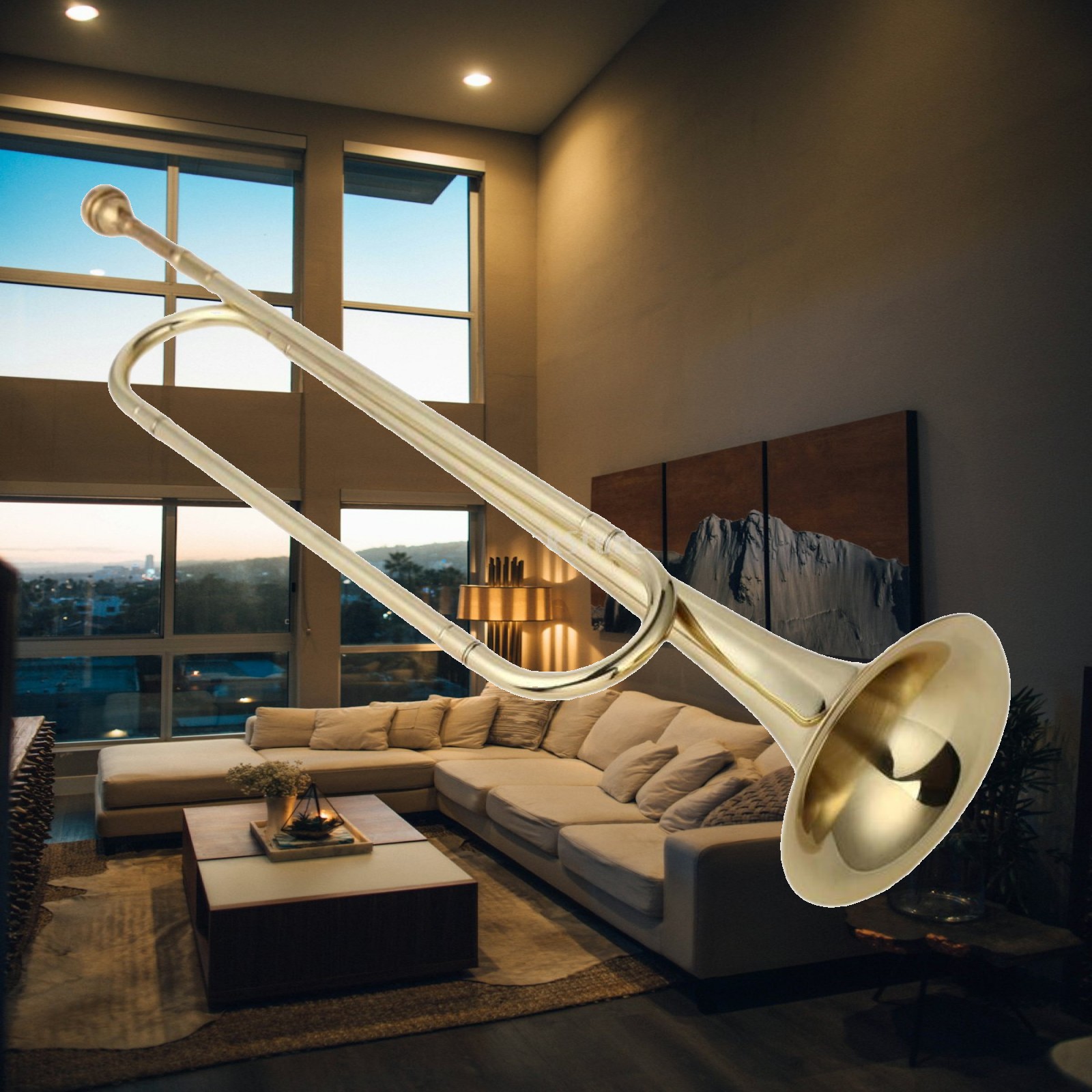 Musical Instrument Bugle - Corneta em Si Bemol para Jovens,