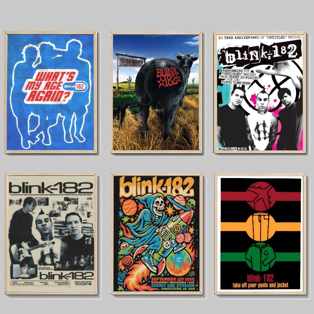 Musical Instrument Poster - B-Blink 182 Rock Band, Pôsteres Clássicos