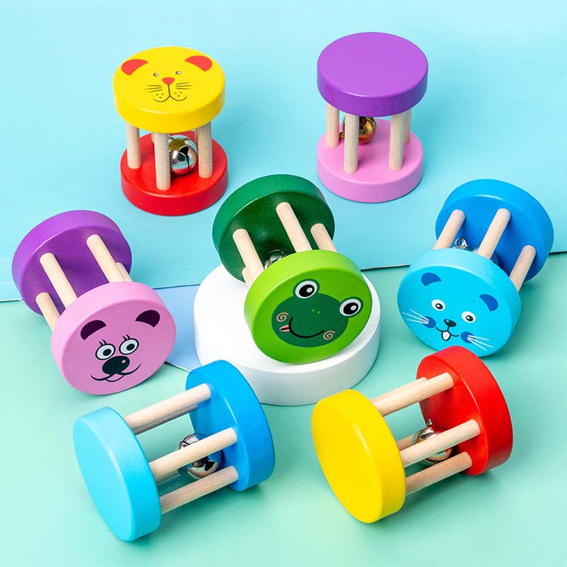 A Musical Instrument You Shake - Chocalho de madeira para bebês montessori,
