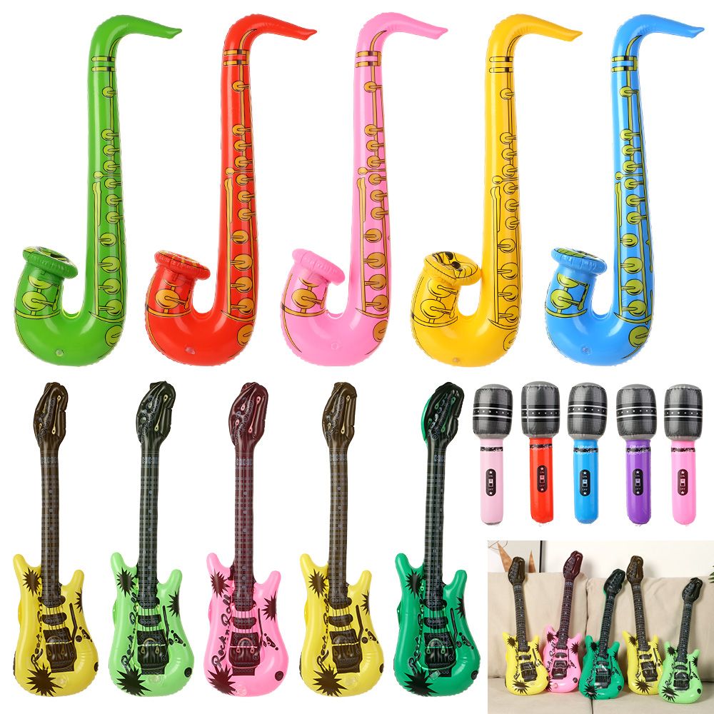 Musical Instrument That You Blow Into - Conjunto de 5 Guitarras, 5 Saxofones