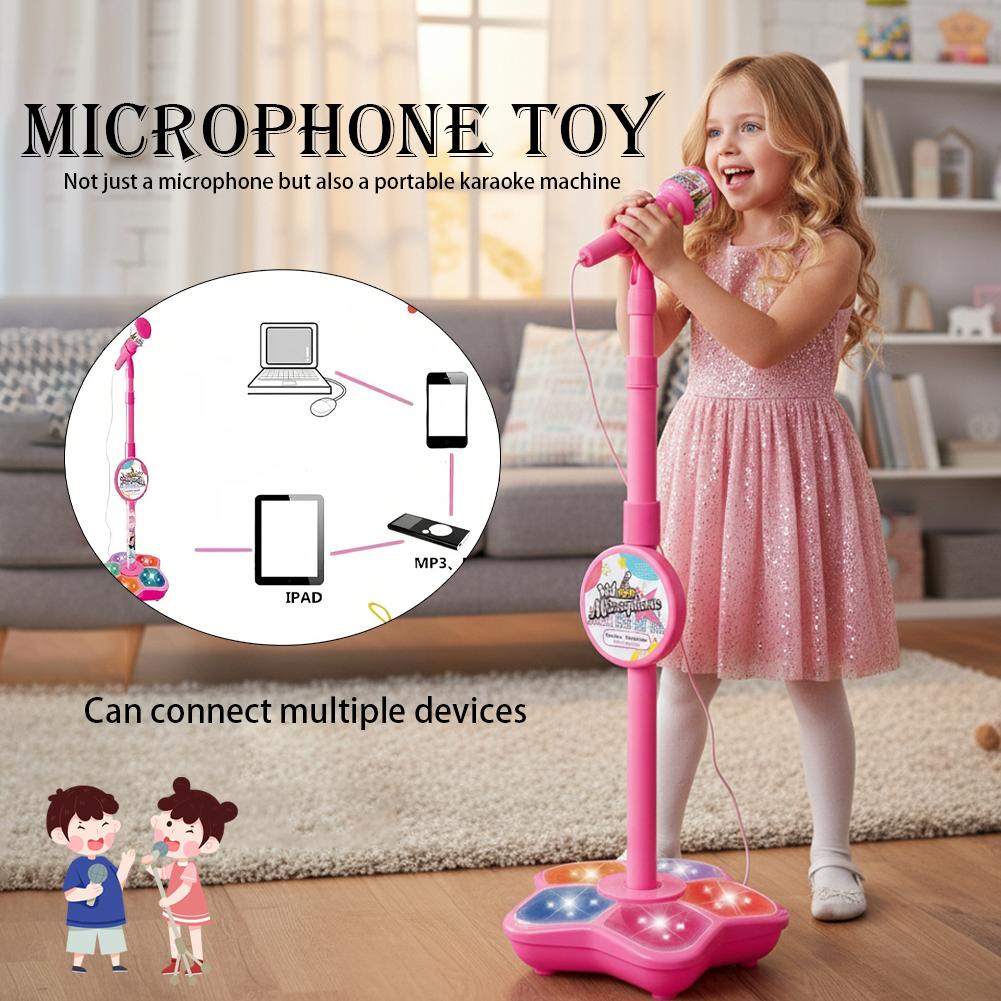 Song With Musical Instrument - Crianças microfone com suporte karaoke música