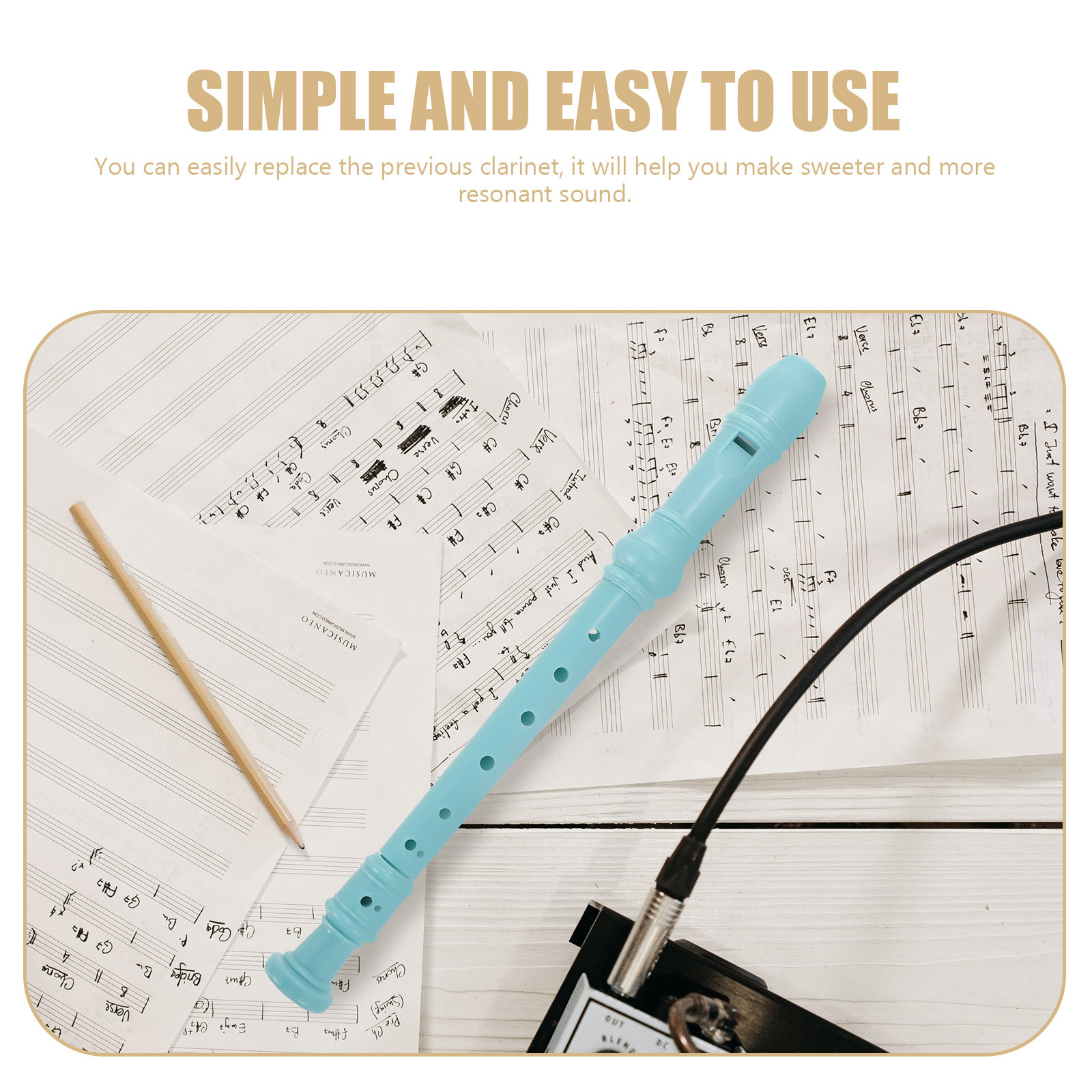 Musical Instrument Recorder - Clarinete de Plástico para Iniciantes, Instrumento