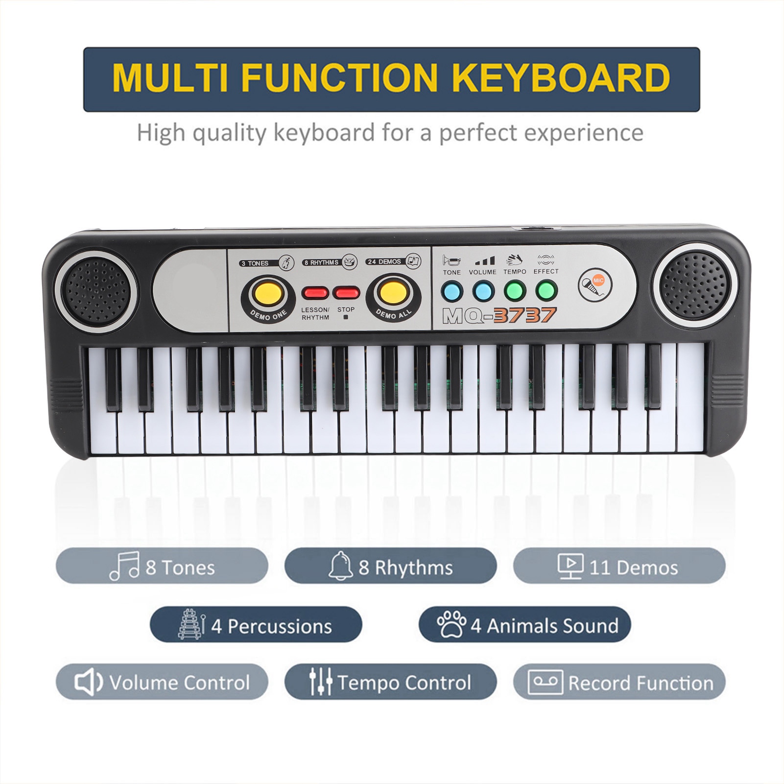 Teclado Digital Elétrico de 37 - Musical Instrument Names avaliação e preço