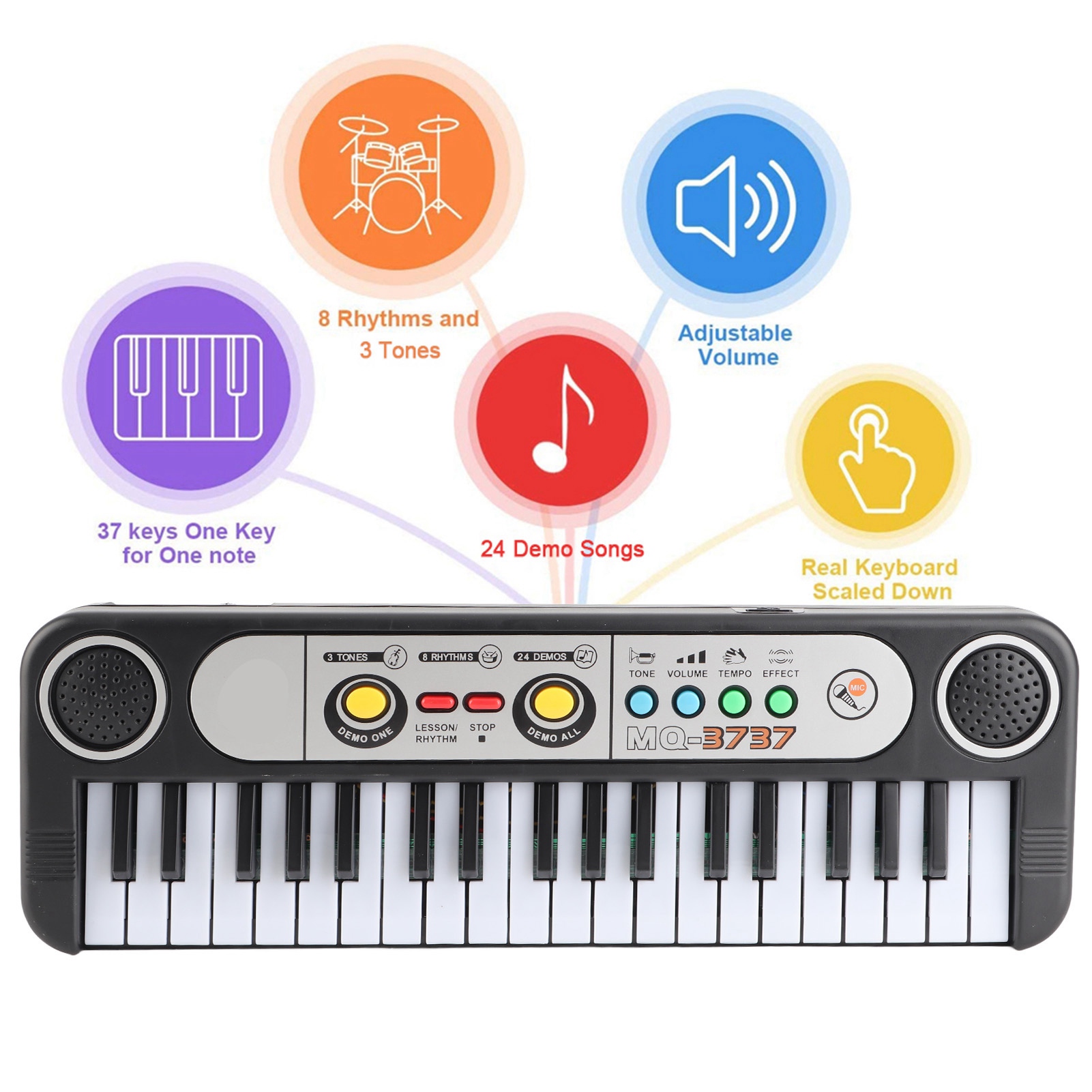 Teclado Digital Elétrico de 37 - Musical Instrument Names avaliação e preço