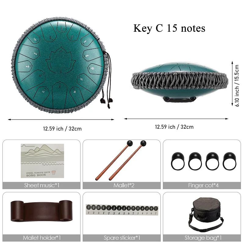 Hluru-Glucophone Aço Língua Ta - Musical Instrument Handpan avaliação e preço
