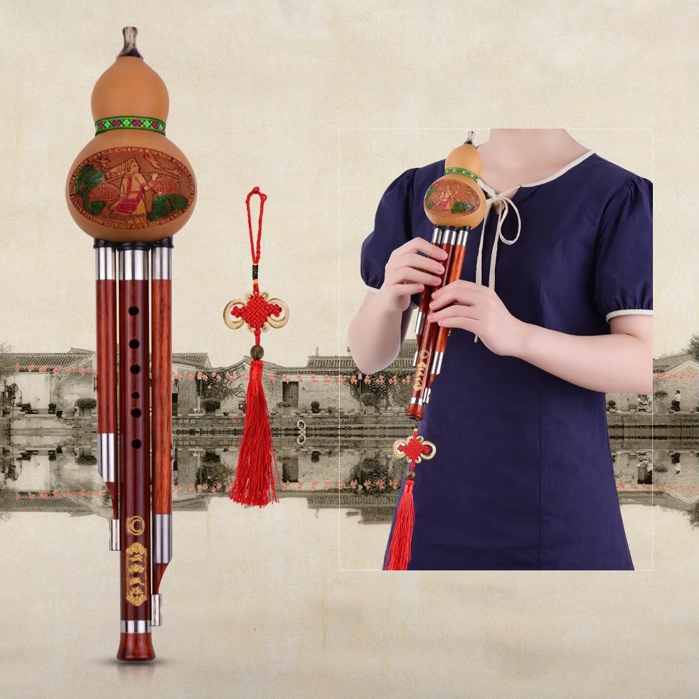 Flauta de Cabaça Hulusi de 3 T - Musical Instrument Flute avaliação e preço