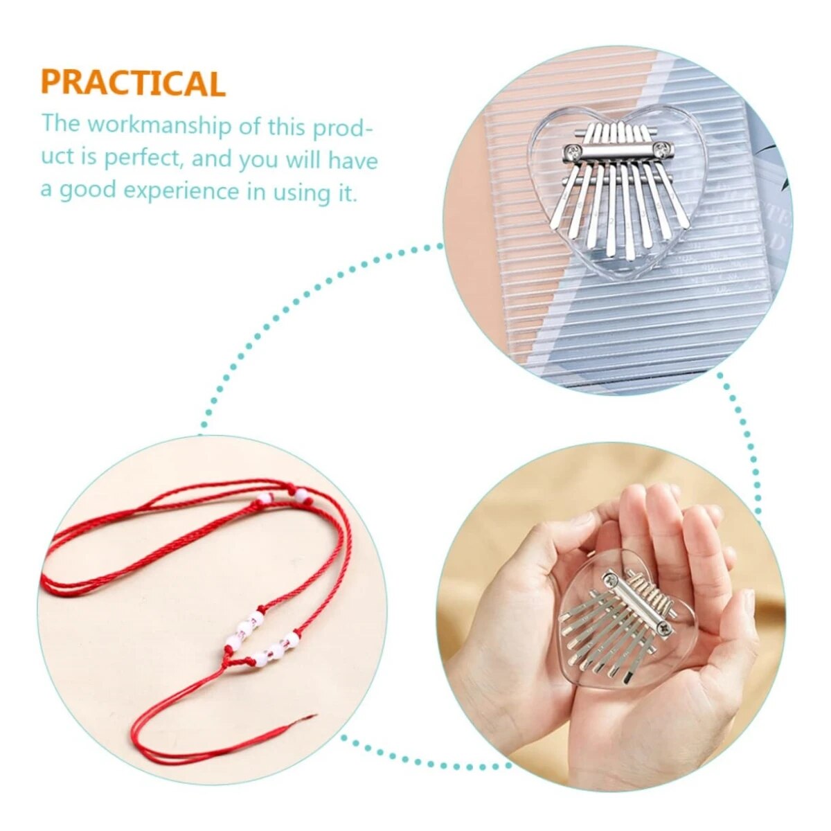 Miwayer 8 teclas mini kalimba  - Musical Instrument Names avaliação e preço