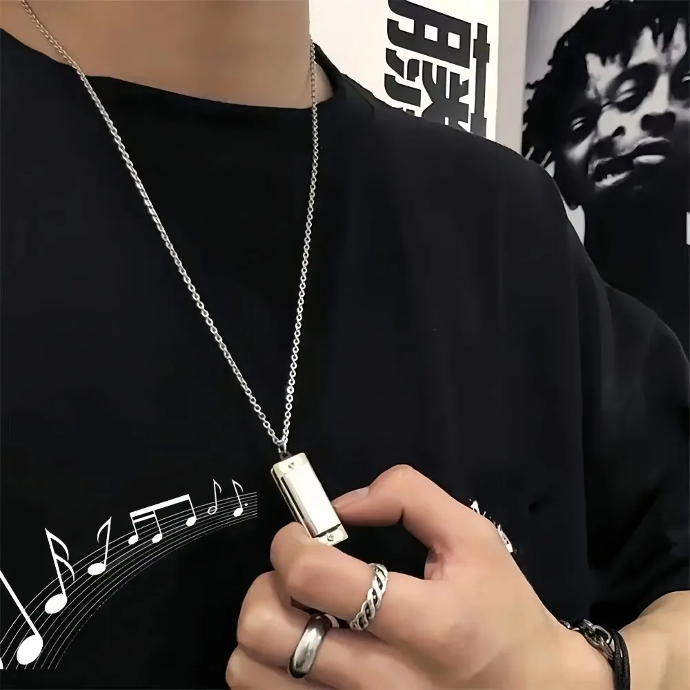 Mini gaita colar masculino e f - Musical Instrument That You Blow Into avaliação e preço