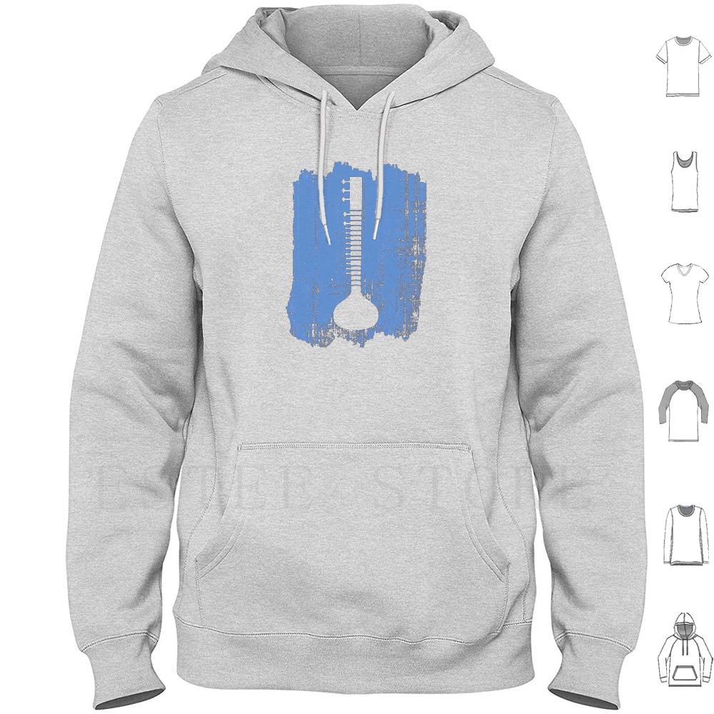 Indian Sitar Hoodies Idea Ukul - Musical Instrument Sitar avaliação e preço