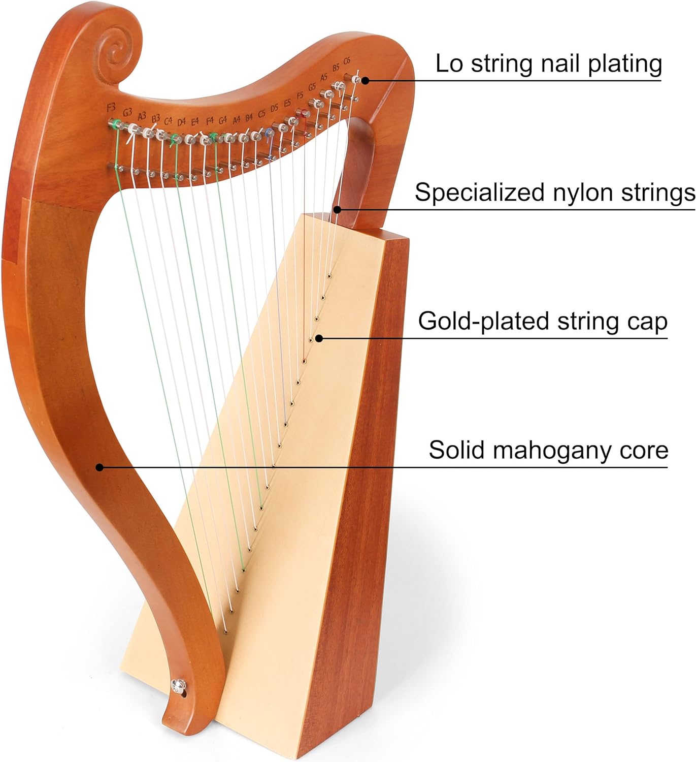 15 19 cordas mini harpa lira p - Musical Instrument Names avaliação e preço