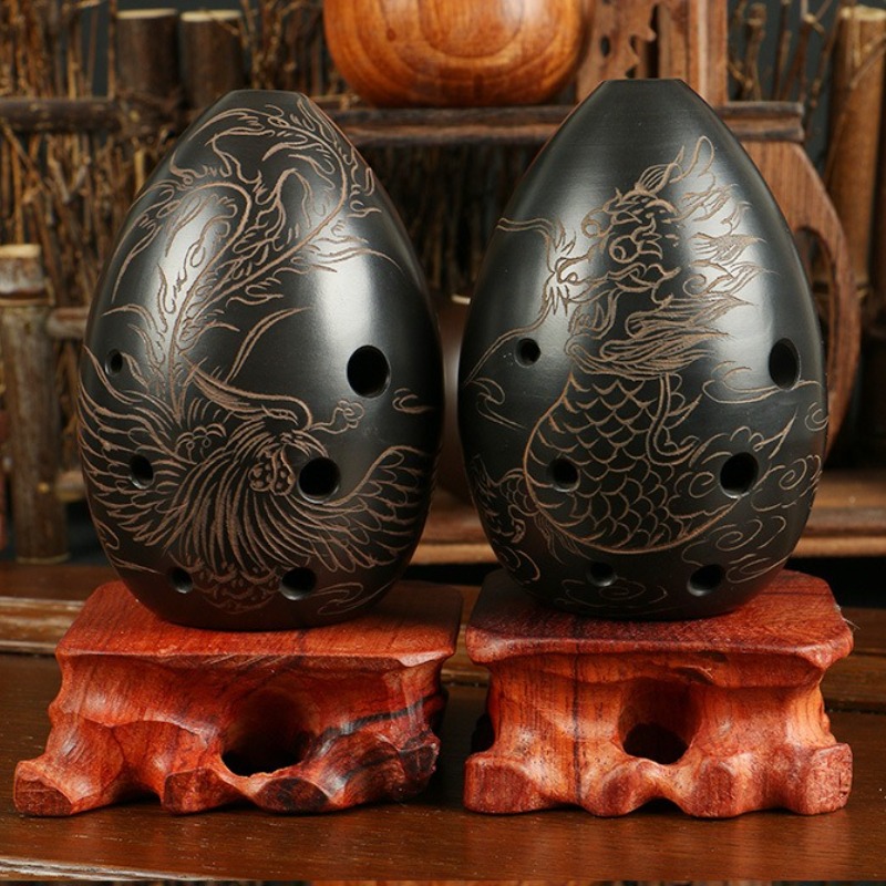 8 buracos ocarina preto portát - Musical Instrument Xun avaliação e preço