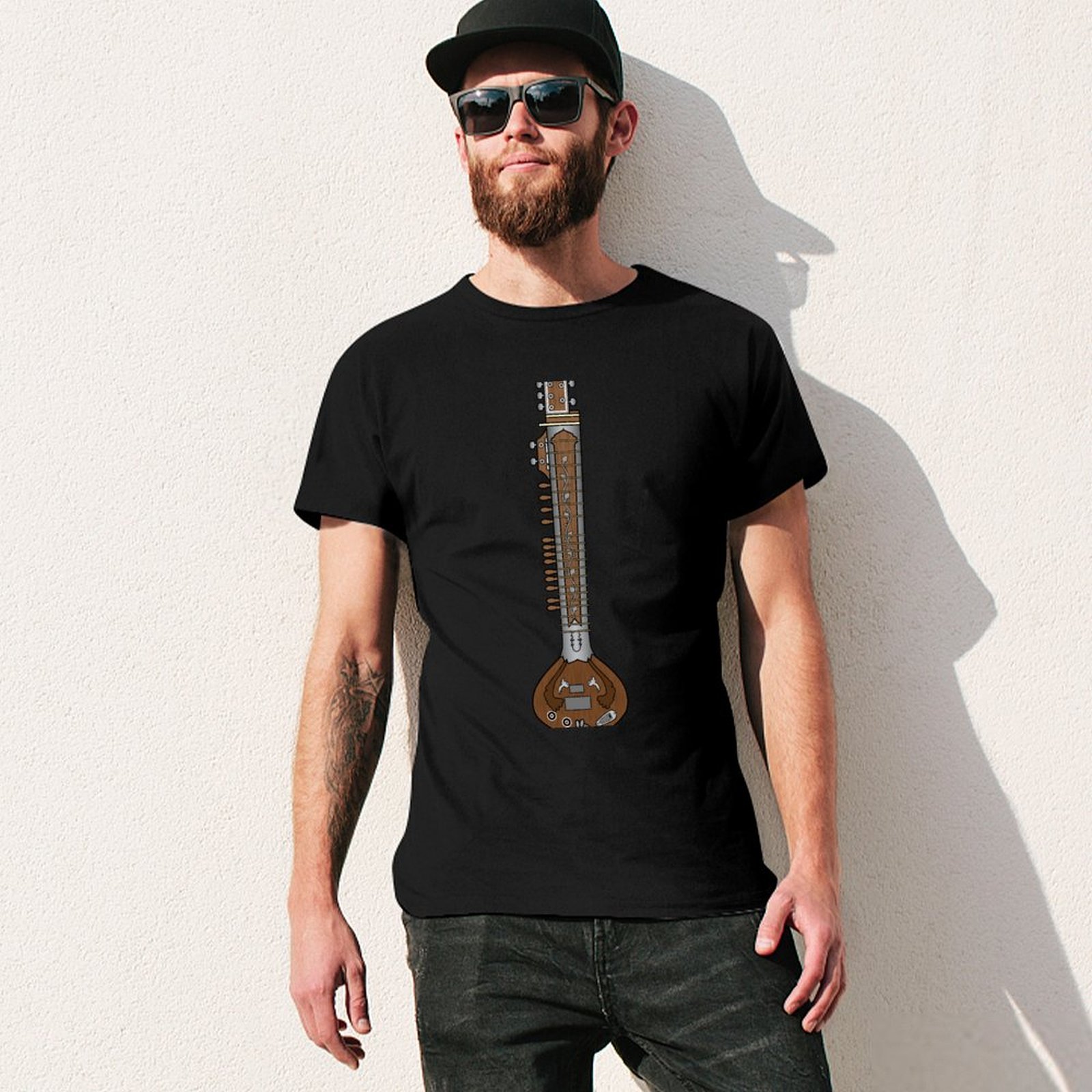 INSTRUMENTOS MUSICAIS - Camise - Musical Instrument Sitar avaliação e preço