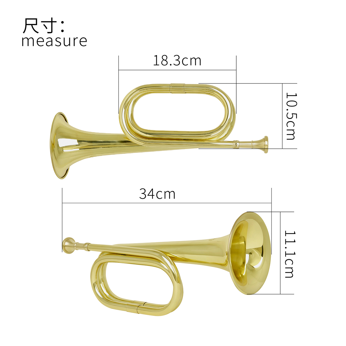M MBAT-Latão Bell Chamada Trom - Musical Instrument Bugle avaliação e preço